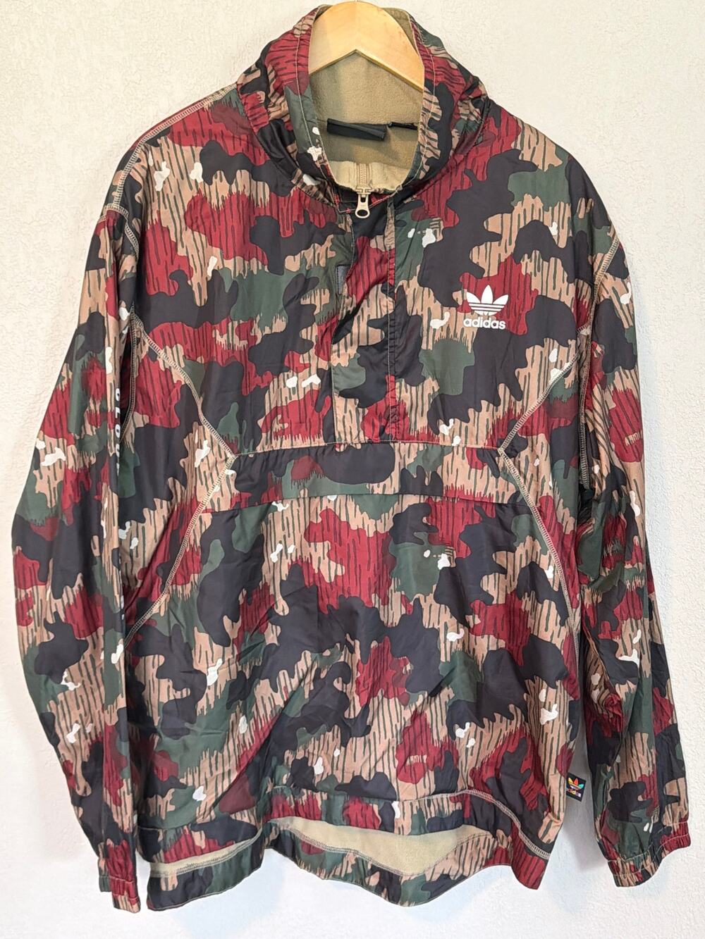 Adidas x Pharrell Williams Men’s Hu Hiking camo windbreaker, L